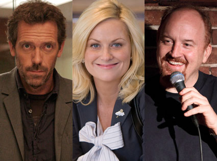 Hugh Laurie, House, Amy Poehler, Parks & Rec, Louis CK, Louis Hugh Laurie, House, Amy Poehler, Parks & Rec, Louis CK, Louis